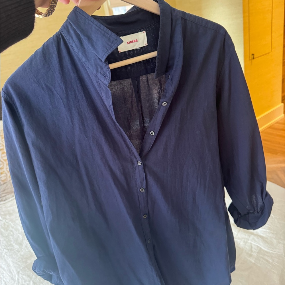 XiRENA Navy Button Down Shirt